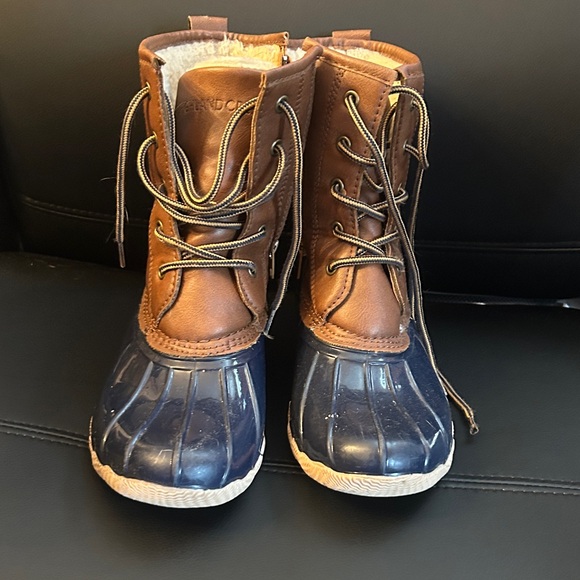 Stylish Brown and Blue Women's Winter Boots - Picture 1 of 5